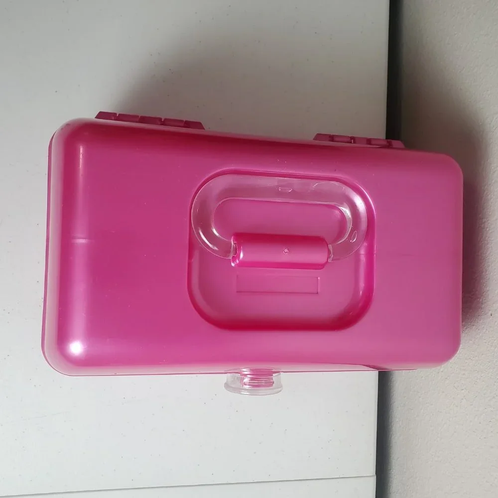 Caboodles 5626 Mirror Makeup Case Organizer Pink Made in USA Plano Molding Co.
